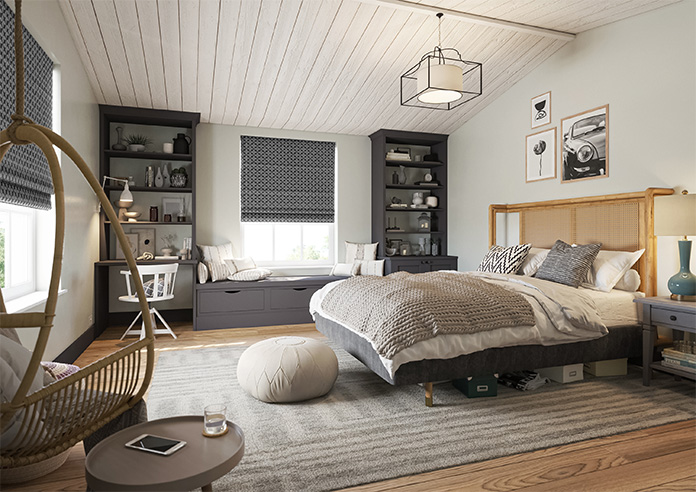 Hexgem, Onyx - Twist&Fit Roman Blind - Image 6